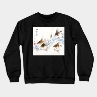 Chinese Art Angel Fish Crewneck Sweatshirt